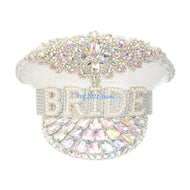 Bridal Glitter Fedora Hat with Rhinestones – Bachelorette Party Statement Cap