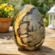 1pc, 12 kg Natural Septarian Crystal Egg - Eye Catching Home Decor
