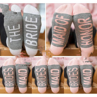 Wedding Party Socks - Bride, Maid of Honor, Bridesmaid