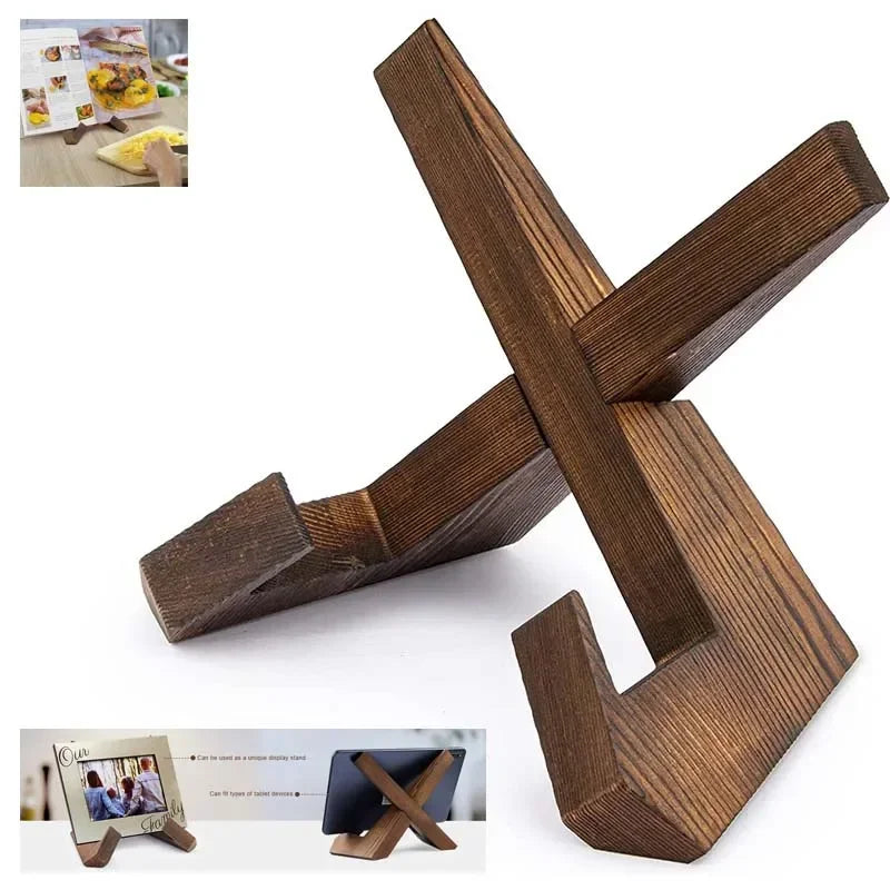Wooden Recipe Book & Cookbook Holder Stand