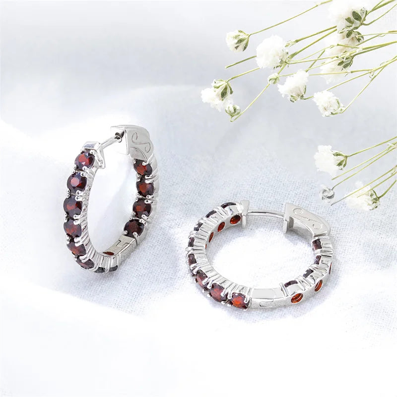 Natural Citrine Sterling Silver Earrings - 5 Carats | Genuine Gemstone