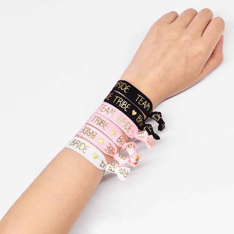 Bride Tribe Wristlet Set of 11 – Bachelorette Party Favors, Bride & Bridesmaid Wristbands