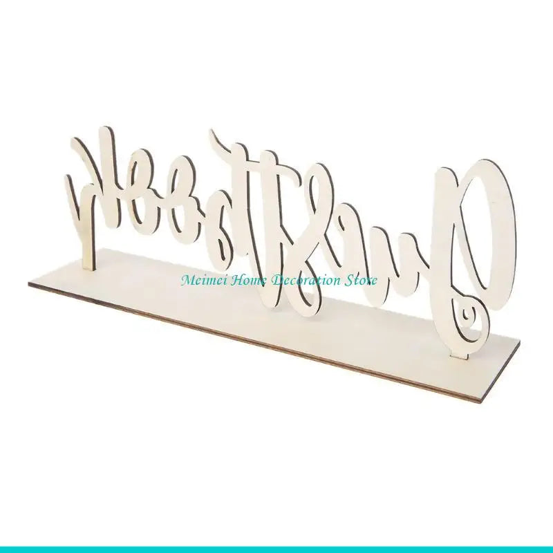 H7BF Wooden Guestbook Sign Wedding Decor Freestanding Sign Decoration DIY Gift