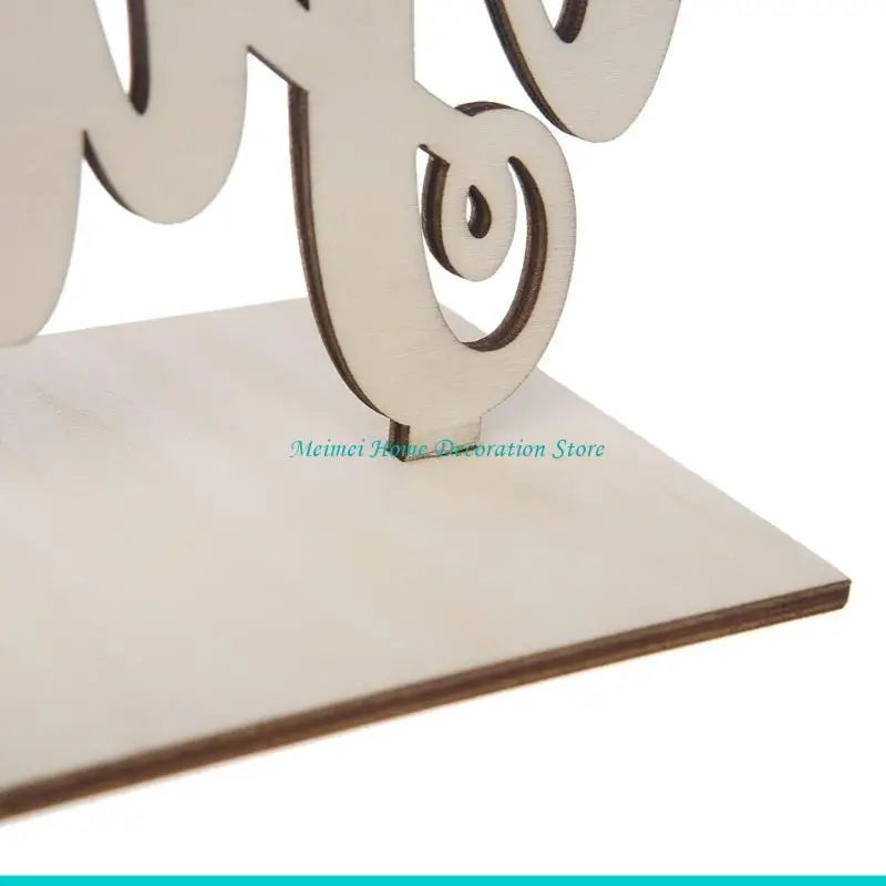 H7BF Wooden Guestbook Sign Wedding Decor Freestanding Sign Decoration DIY Gift
