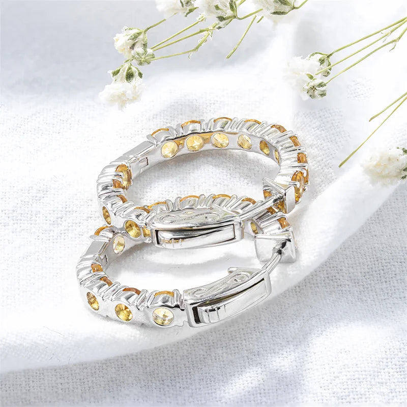 Natural Peridot Sterling Silver Earrings - 5 Carats | Genuine Gemstone