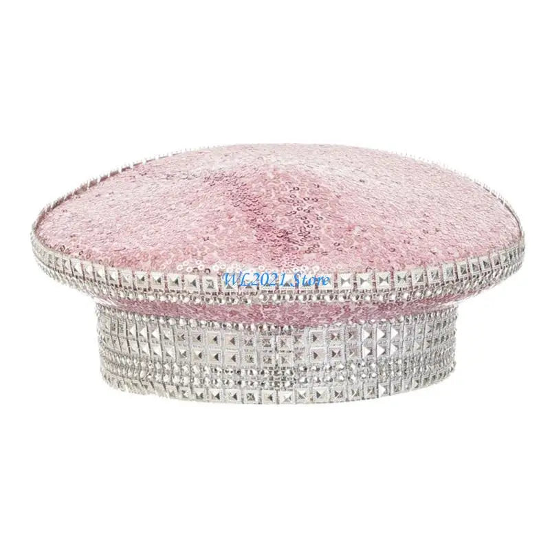 Bridal Glitter Fedora Hat with Rhinestones – Bachelorette Party Statement Cap