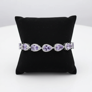 Exquisite Women's Purple Zircon Crystal Bracelet - Zinc Alloy Metal - Bride / Wedding, Birthday, Party